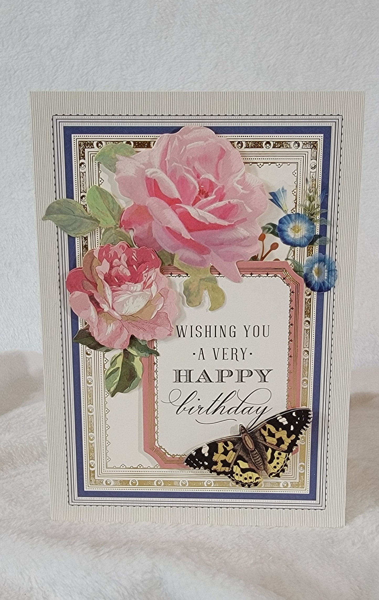 WISHING YOU THE HAPPIEST BIRTHDAY GREETING CARD/ 4 Styles