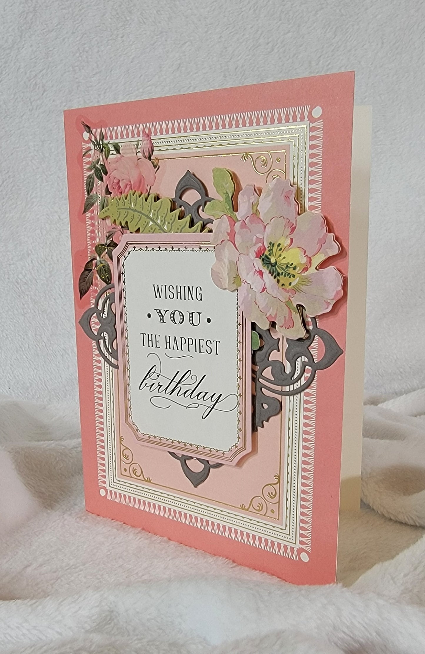 WISHING YOU THE HAPPIEST BIRTHDAY GREETING CARD/ 4 Styles